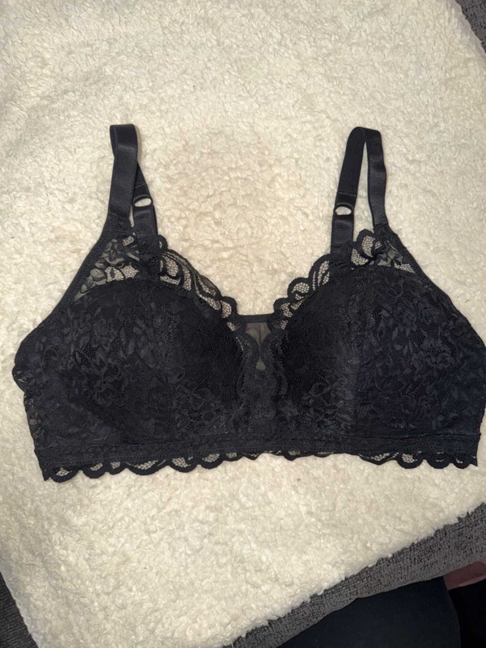 Bali Black Lace Wireless Bralette